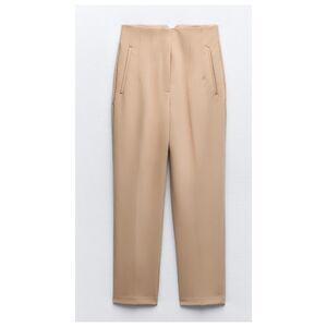 ZARA High Waist Brown Pockets Pants